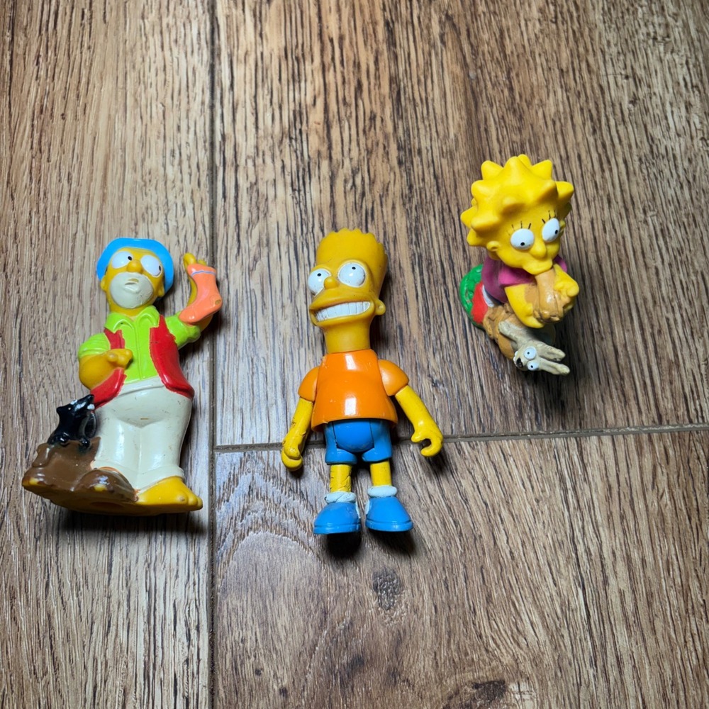 Vintage 1990 The Simpsons PVC Figures Lot Bart Lisa Homer Matt Groening Toy